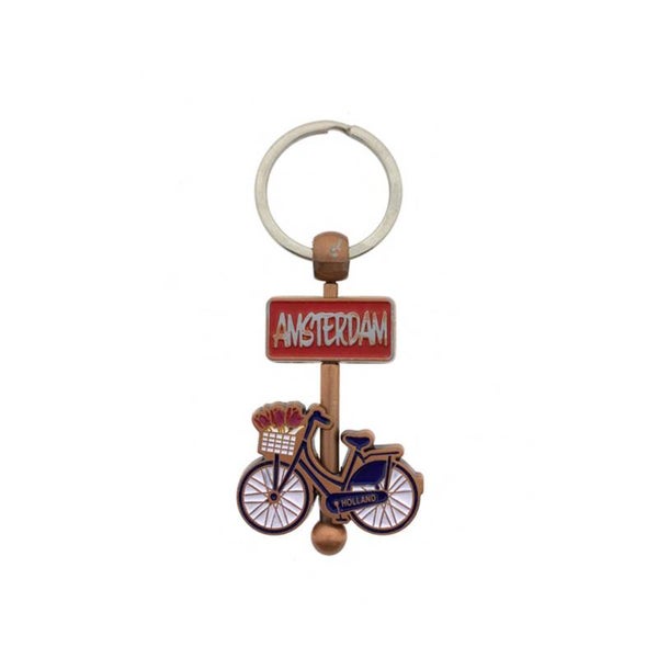 14643 - Sleutelhanger spinning fiets Amsterdam - koper