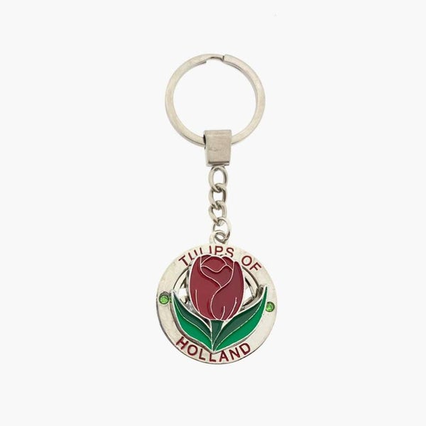 14654 - Sleutelhanger spinner tulips of Holland - rood