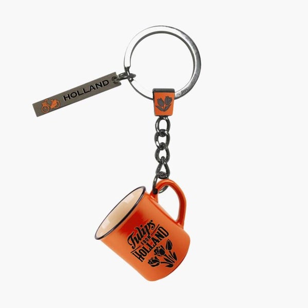 14711 - Sleutelhanger 'campmug' Holland - oranje