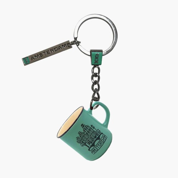 14714 - Sleutelhanger 'campmug' Amsterdam - groen