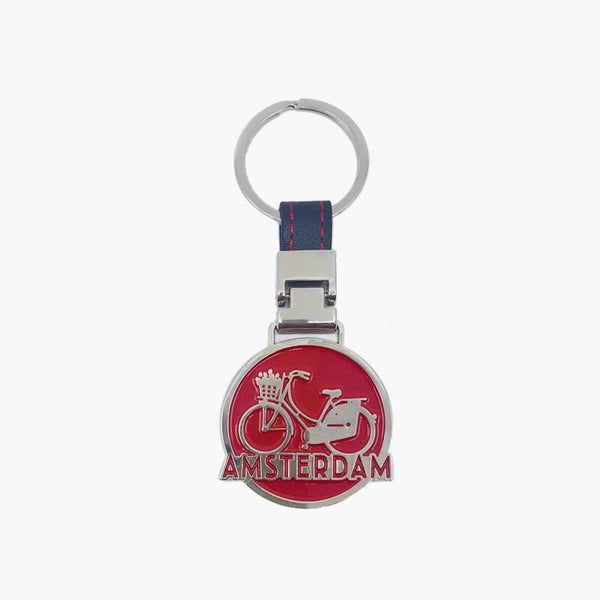 14906 - Sleutelhanger 'monocolor' fiets Amsterdam - rood