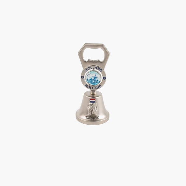 15173 - Tafelbel opener Holland - zilver