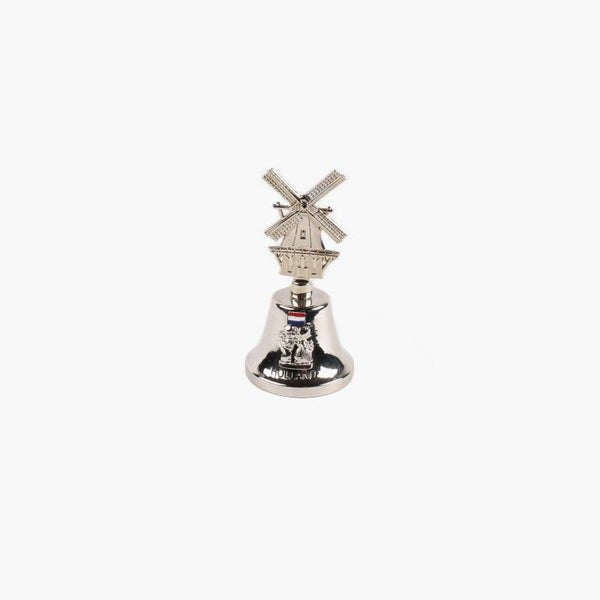 15177 - Tafelbel molen Holland - zilver