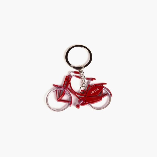 15378 - Sleutelhanger fiets metallic Holland - rood
