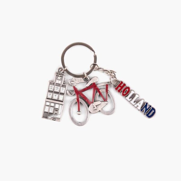15412 - Sleutelhanger bedels fiets Holland - rood