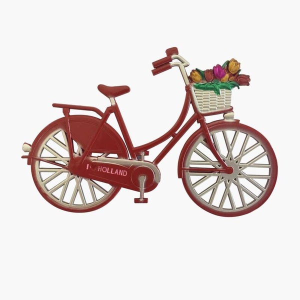 15475 -  Magneet metaal fiets Holland - rood