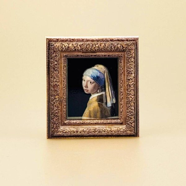 15648 - Magneet polyprint ‘Vermeer’ met frame - meisje met de parel