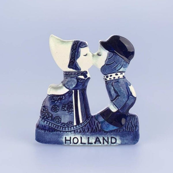 16706 - Magneet polyprint kuspaar Holland - delftsblauw