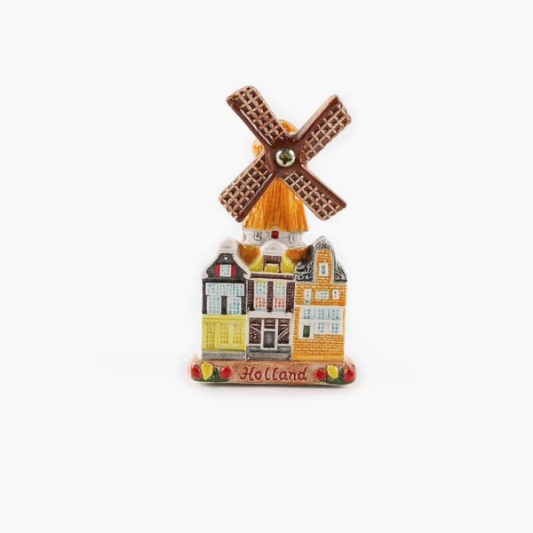 16739 - Magneet keramiek stadsmolen Holland - multicolor
