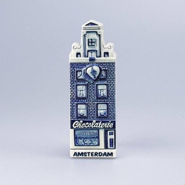 16784 - Magneet polyprint chocolaterie Amsterdam - delftsblauw
