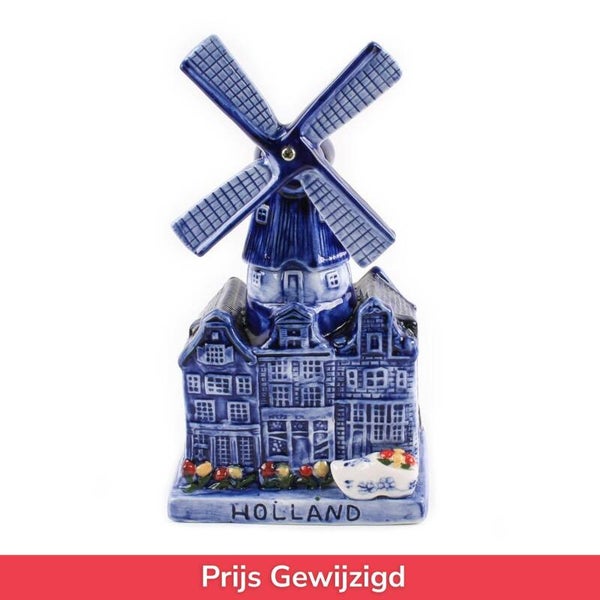 16840 - Muziekmolen 16 cm Holland - delftsblauw