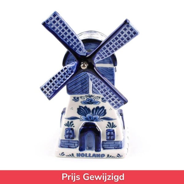 16897 - Muziekmolen 20 cm Holland - delftsblauw