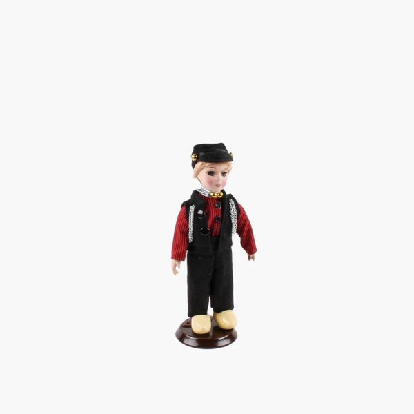 17009 - Pop porselein man 20 cm - zwart