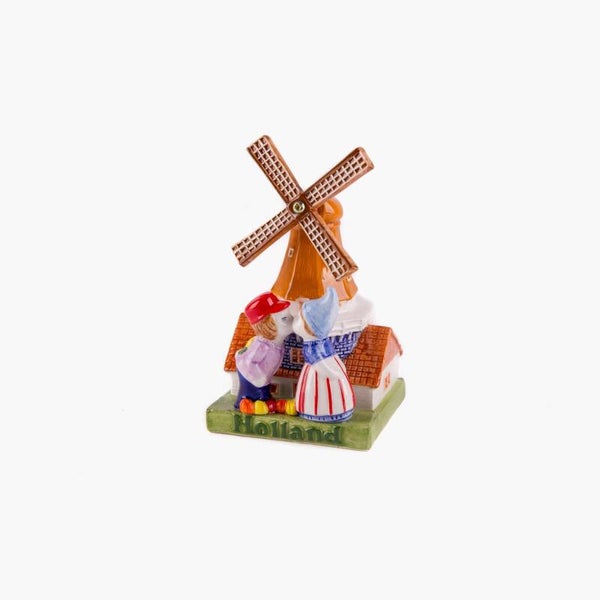 2038 - Stellingmolen kuspaar 10 cm Holland - multicolor
