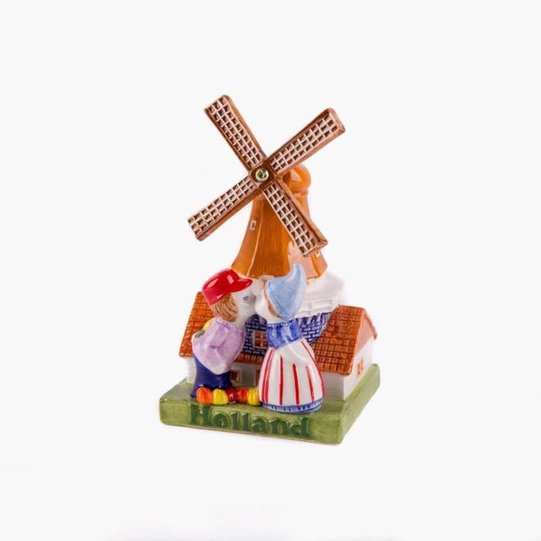 2039 - Stellingmolen kuspaar 14 cm Holland - multicolor