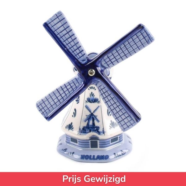 2047 - Poldermolen 9 cm Holland - delftsblauw