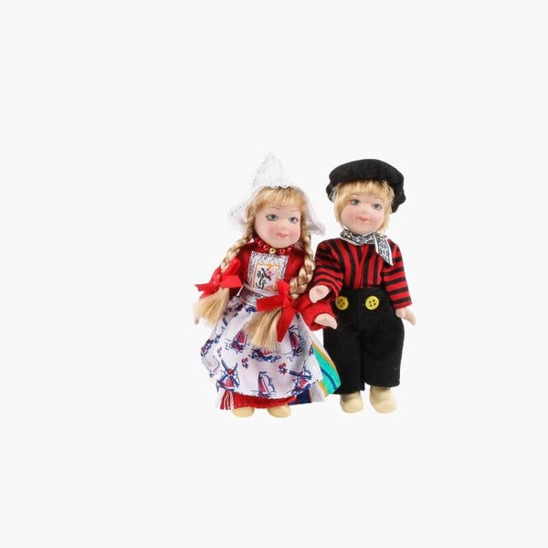 4316 - Pop porselein paar 12 cm- rood