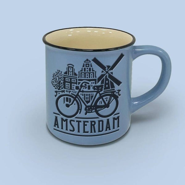 4585 - Beker 'campmug' Amsterdam - blauw