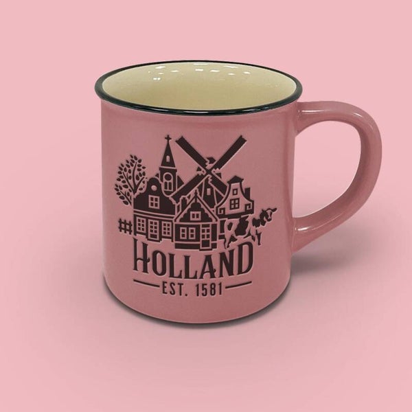 4587 - Beker 'campmug' Holland - roze