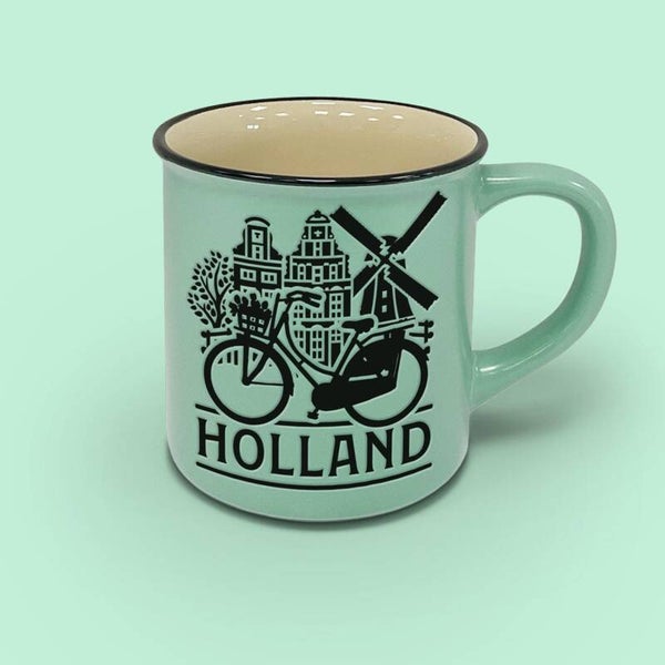 4589 - Beker 'campmug' Holland - groen