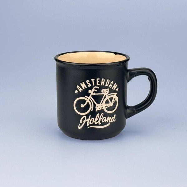 4670 - Beker 'campmug' klein Amsterdam - zwart