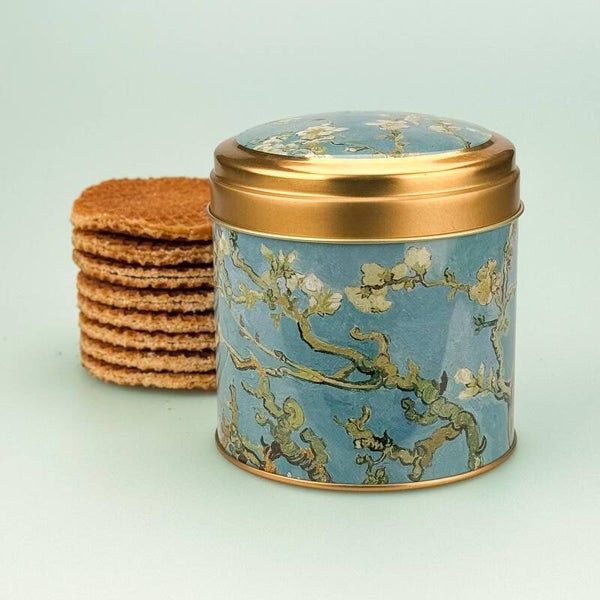 4762 -  Blik stroopwafels 'van Gogh' - amandelbloesem