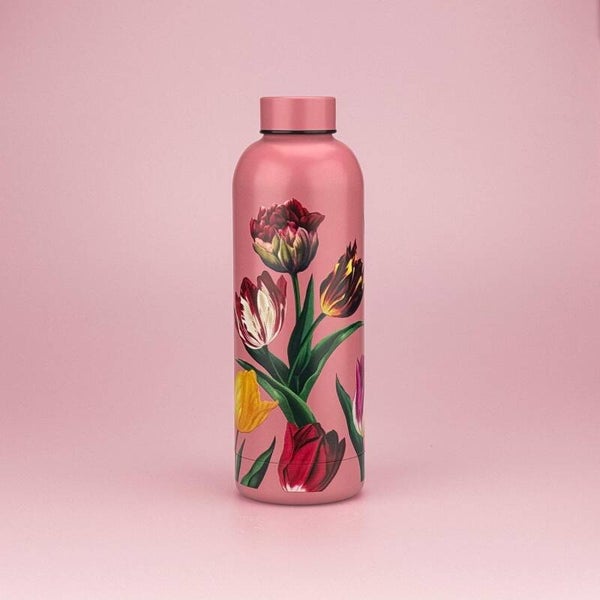 4855 - Waterfles 'pretty tulips' - roze
