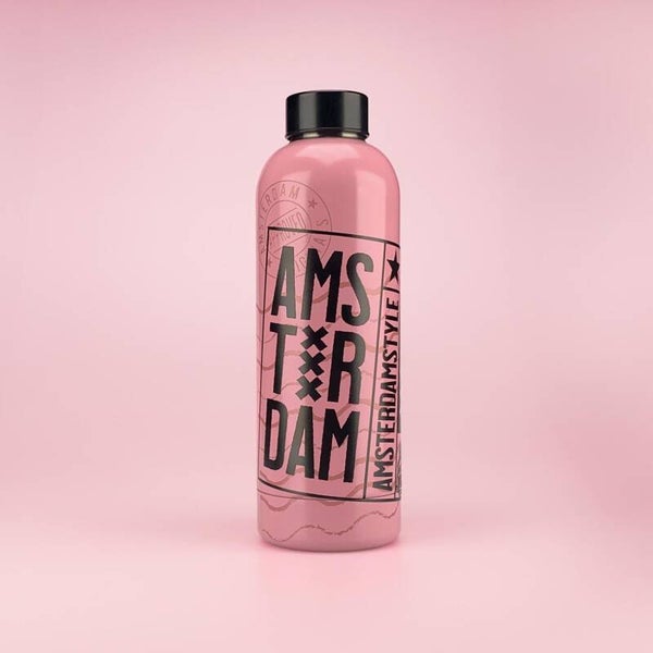 4868 - Waterfles sleeve Amsterdam - roze