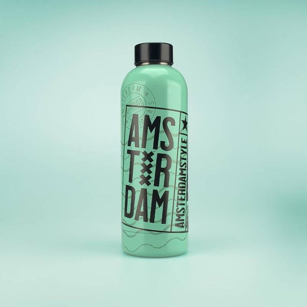 4869 - Waterfles sleeve Amsterdam - groen