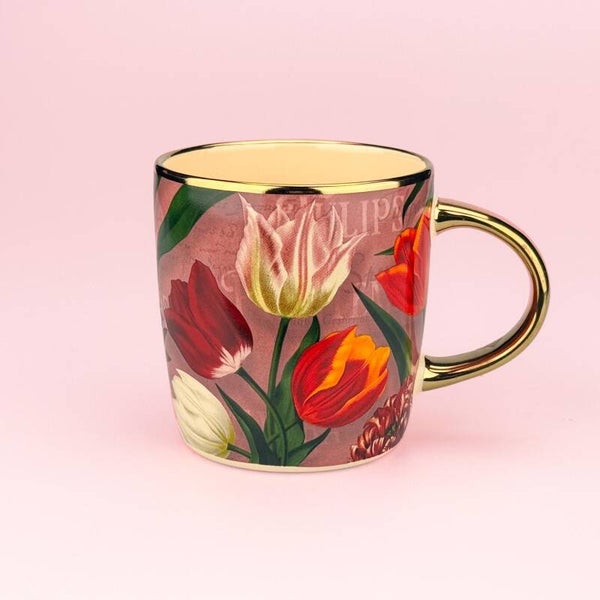 4911 - Beker 'pretty tulips' - roze