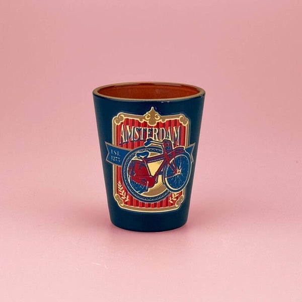 4959 - Shotglas vintage ship label Amsterdam