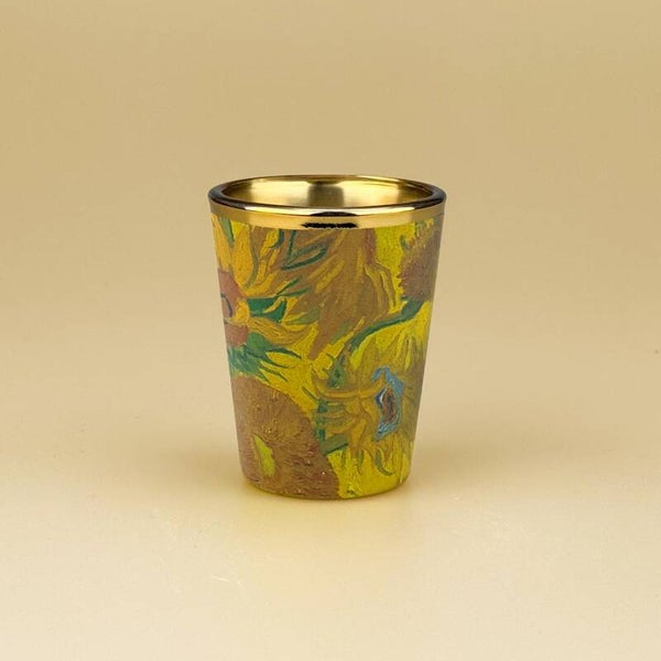 4972 - Shotglas 'van Gogh' - zonnebloemen