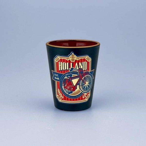 4987 - Shotglas vintage ship label Holland