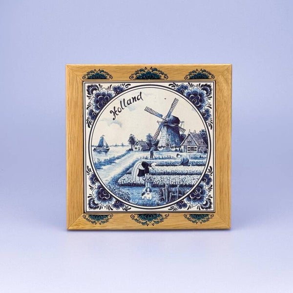 5341 - Hotplate 19x19 cm Holland - delftsblauw