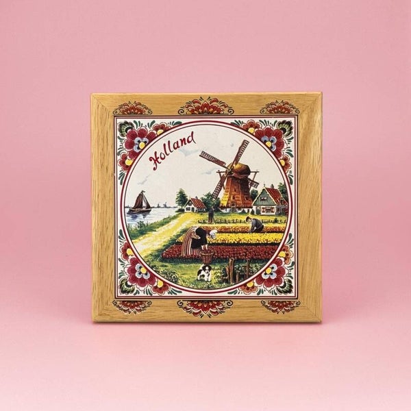 5342 - Hotplate 19x19 cm Holland - multicolor