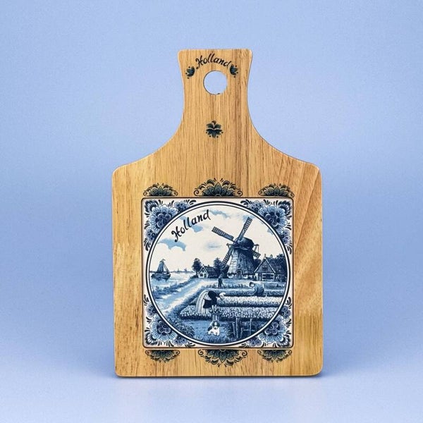 5346 - Kaasplank 14x22 cm Holland - delftsblauw