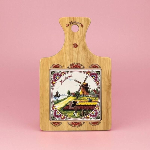 5347 - Kaasplank 14x22 cm Holland - multicolor