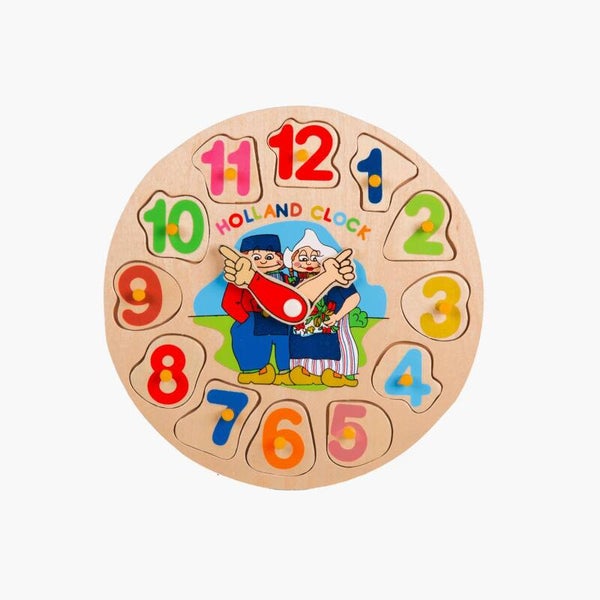 5425 - Puzzel hout klok Holland