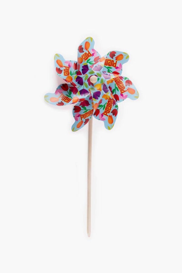 5436 -  Molen op stok nylon tulpen