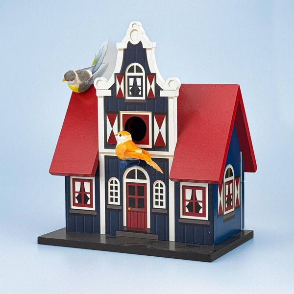 5461 - Vogelhuisje hout dwarsgevel