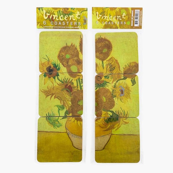5498 - Coasters 'van Gogh' - zonnebloemen