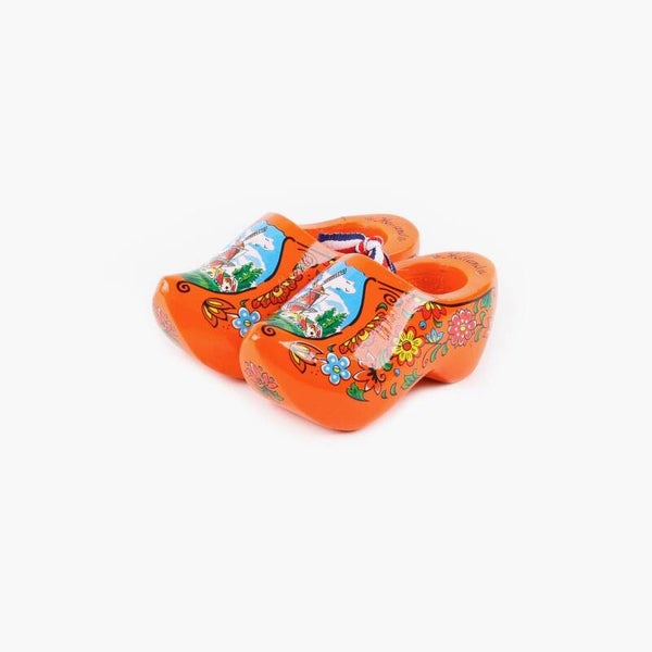 5506 - Klomppaar hout 10 cm Holland - oranje