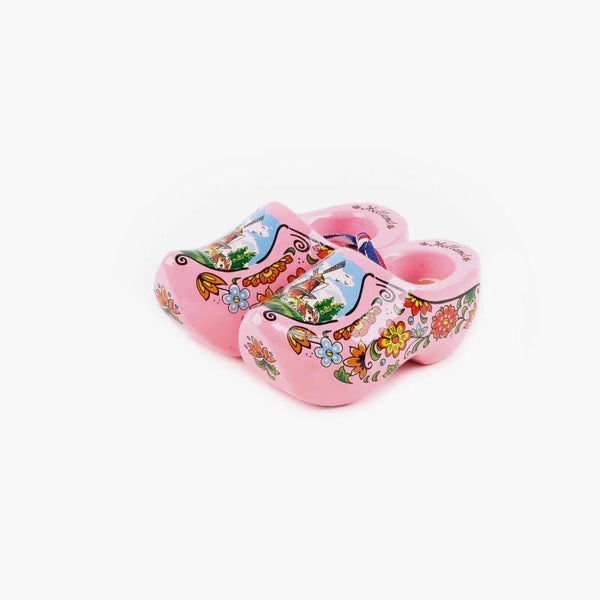 5509 - Klomppaar hout 10 cm Holland - roze