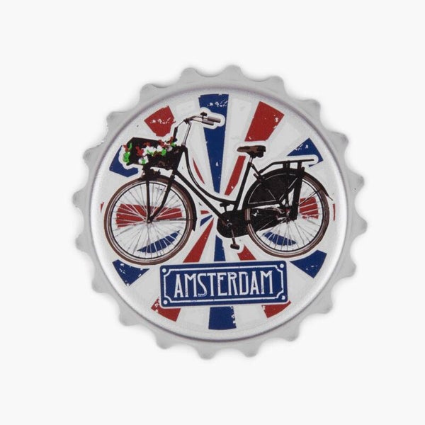 5620 -  Magneet opener pvc bike & stars Amsterdam