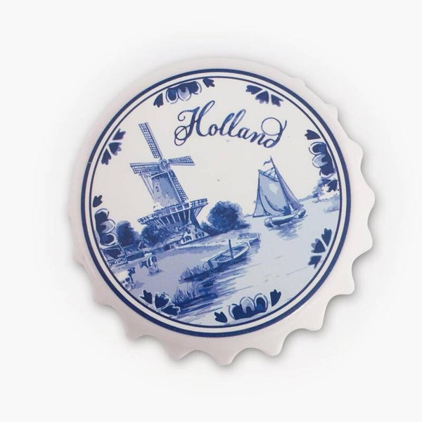 5659 -  Magneet opener pvc delftsblauw Holland