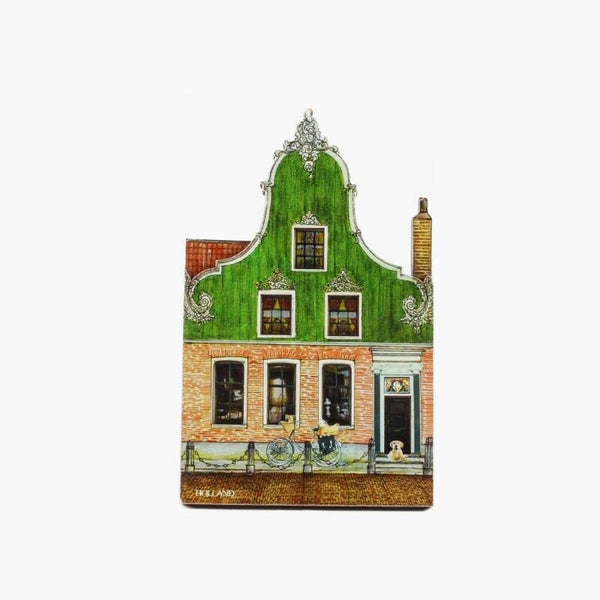5821 - Magneet mdf huisje zaans fiets
