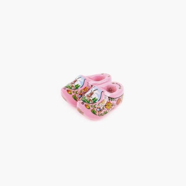 5938 - Magneet klomppaar hout 5 cm Holland - roze