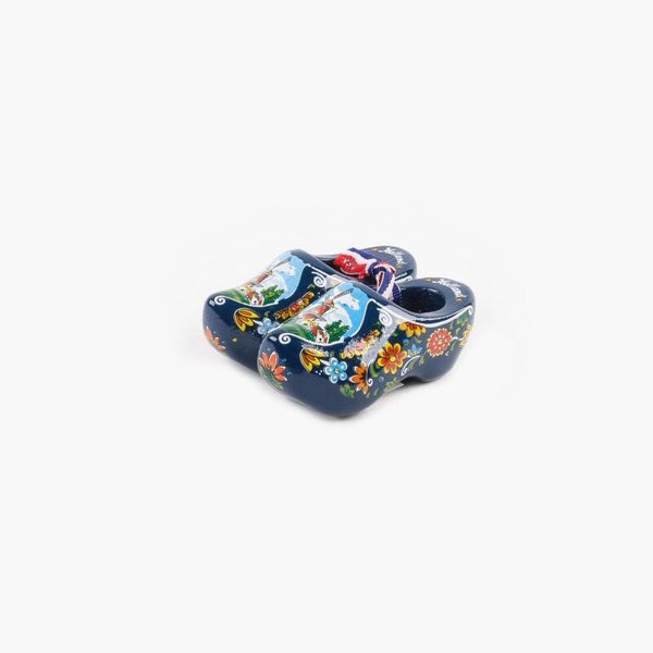 5995 - Klomppaar hout 8 cm Holland - blauw