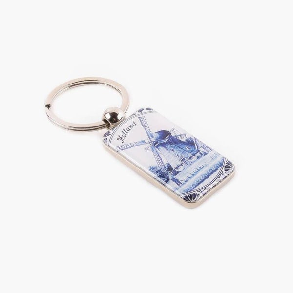 6134 -  Sleutelhanger delftsblauw molen Holland