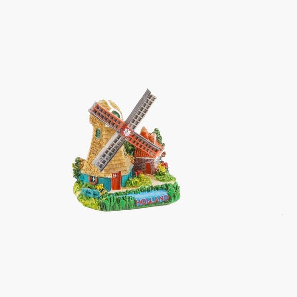 8276 - Miniatuur polystone poldermolen 5 cm Holland